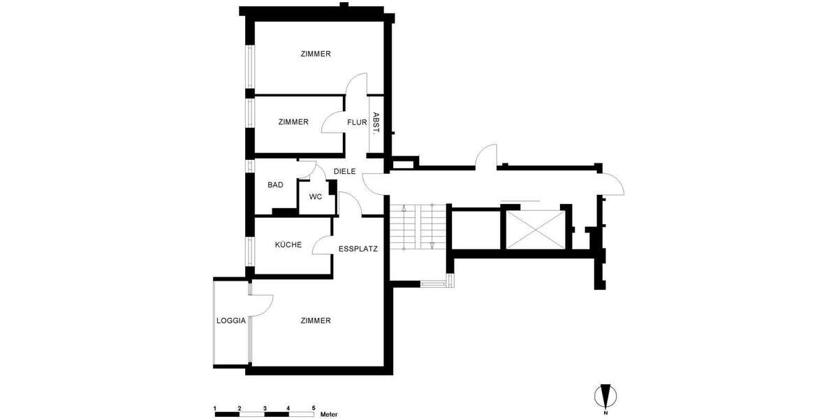 Etagenwohnung Oldenburg Eversten - 3 Zimmer, 74 m&sup2;, 604&euro; | Angebot:27398445